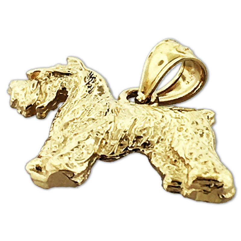 585 Gold Schnauzer-Anhänger