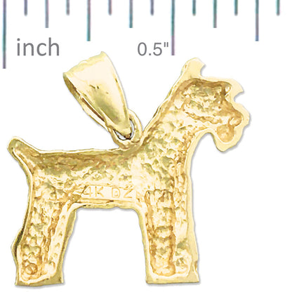 14K Gold Deutscher Schnauzer Charm