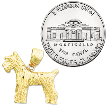 14K Gold Deutscher Schnauzer Charm