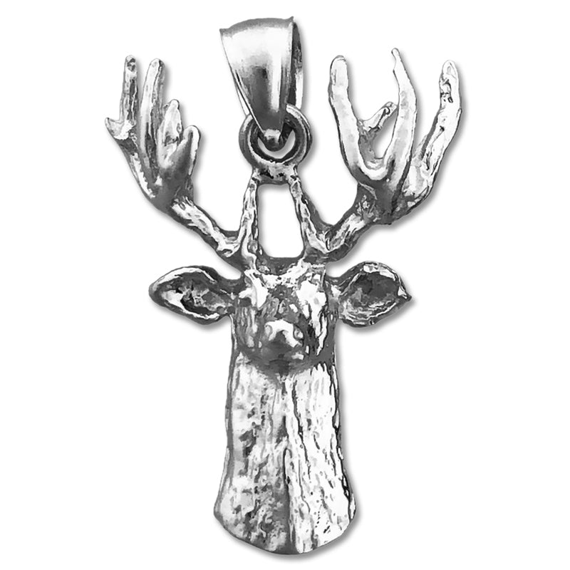 14K Gold Anhänger Hirschkopf