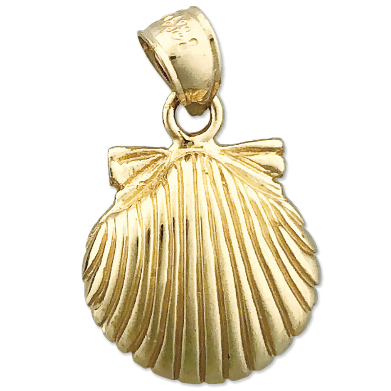 14K Gold 14MM Mini Muschelschale-Charm