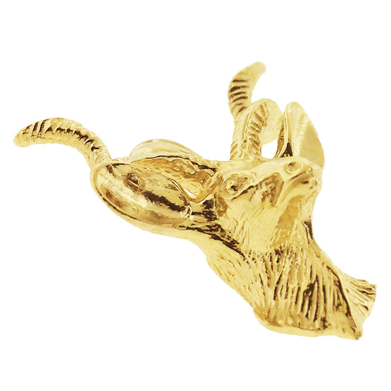 14K Gold Antilopen-Hirschkopf-Anhänger