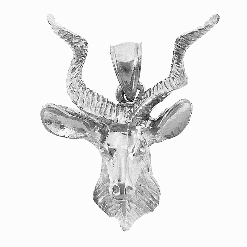 14K Gold Antilopen-Hirschkopf-Anhänger