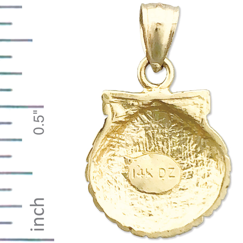 14K Gold 14MM Mini Muschelschale-Charm