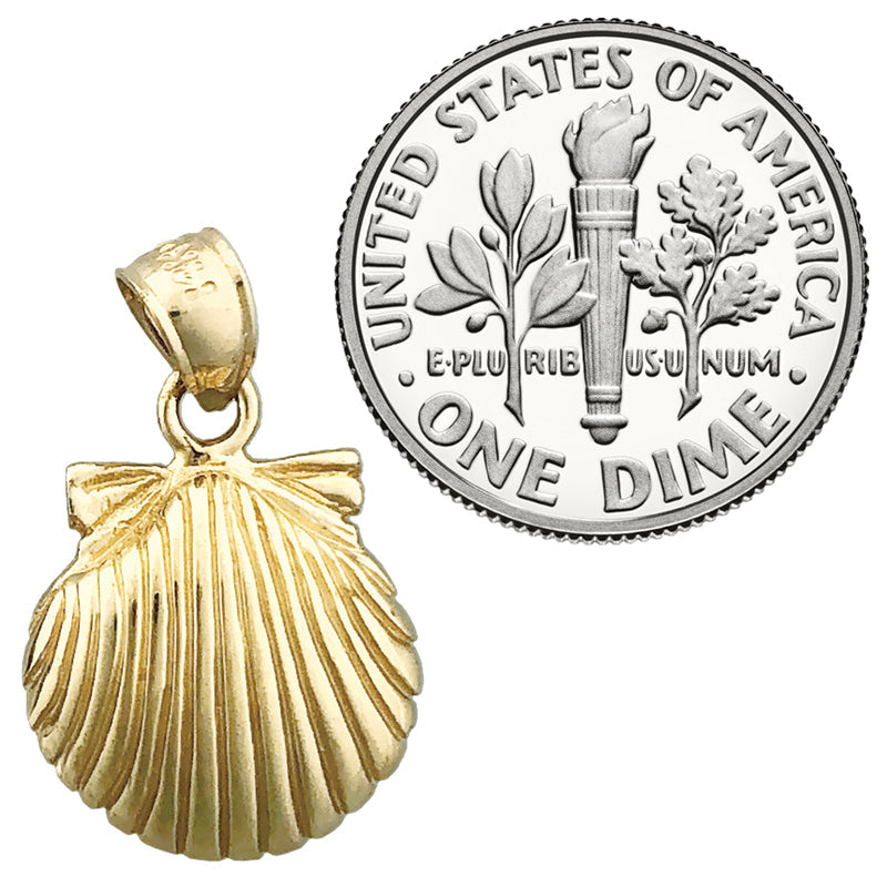 14K Gold 14MM Mini Muschelschale-Charm