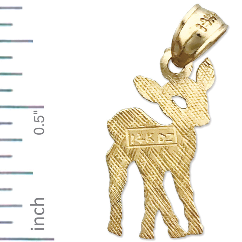 585 Gold Bambi-Charm