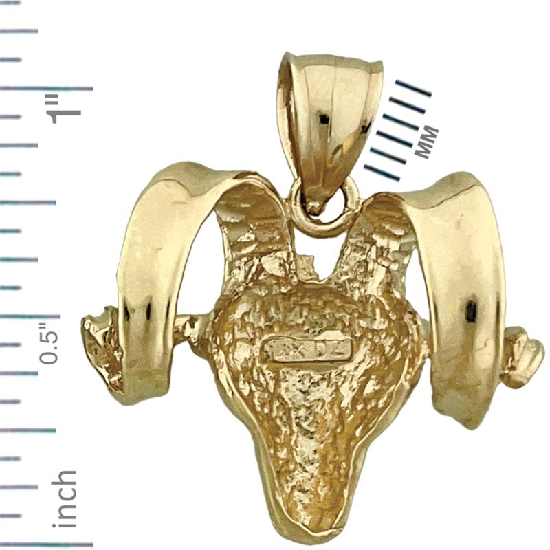 14K Gold Ram-Kopf-Anhänger