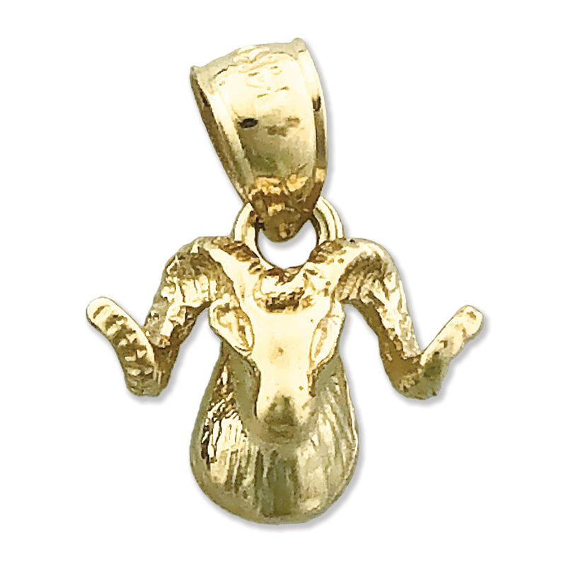 14K Gold Widderkopf-Charm