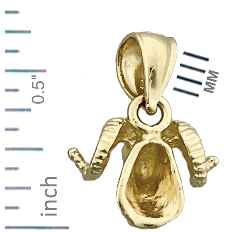 14K Gold Widderkopf-Charm