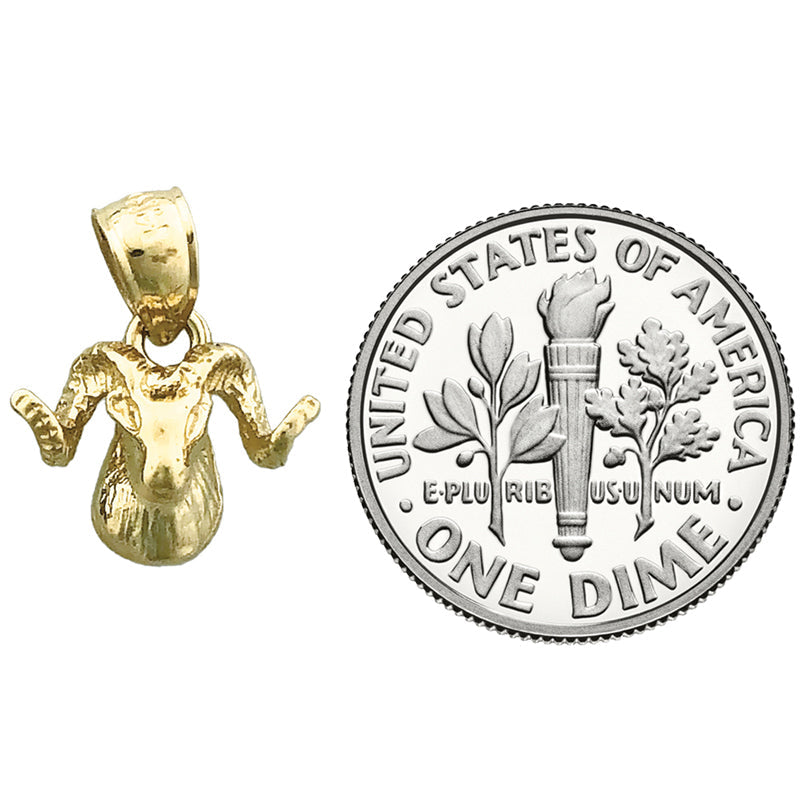 14K Gold Widderkopf-Charm