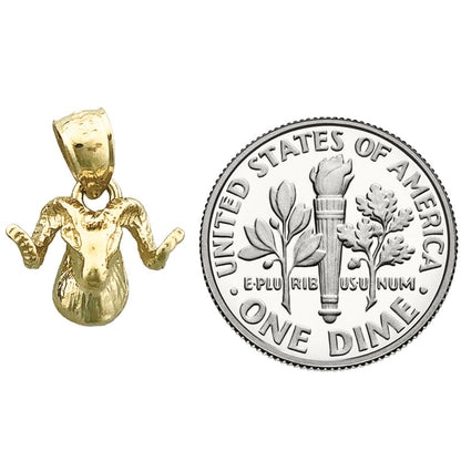 14K Gold Widderkopf-Charm