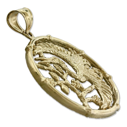 14K Gold Heron-Vogel-Anhänger