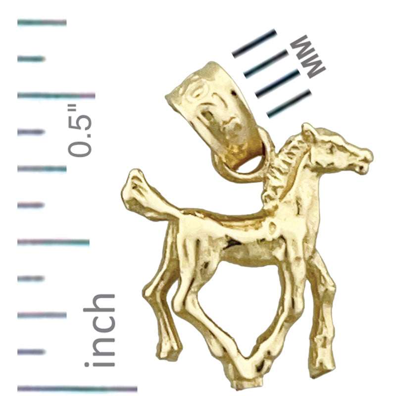 14K Gold 3D-Fohlen-Charm