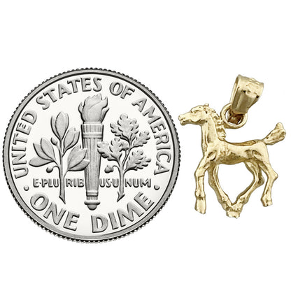 14K Gold 3D-Fohlen-Charm