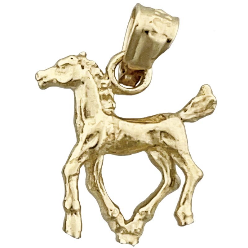 14K Gold 3D-Fohlen-Charm