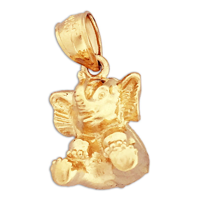14K Gold 3D-Elefantenkalb-Charm