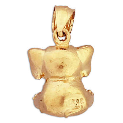 14K Gold 3D-Elefantenkalb-Charm
