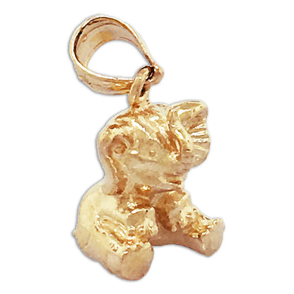 14K Gold 3D-Elefantenkalb-Charm