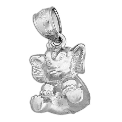 14K Gold 3D-Elefantenkalb-Charm