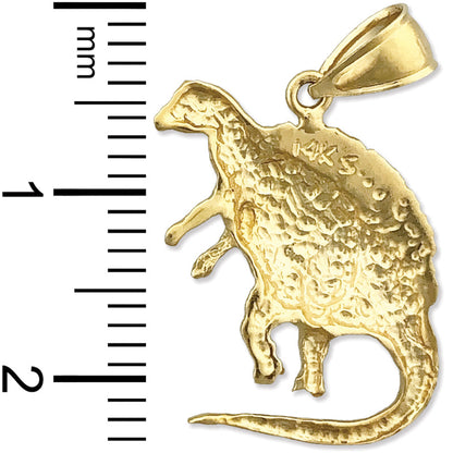 Dinosaurier-Charm aus 14K Gold