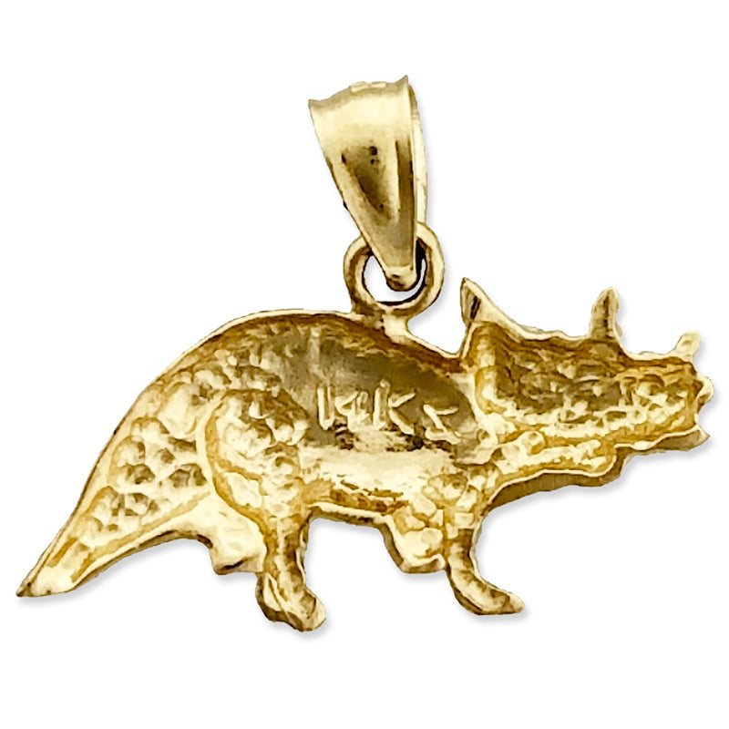 14K Gold Triceratops-Charm
