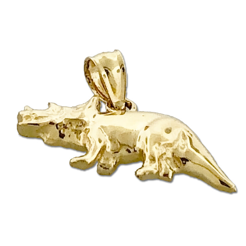 14K Gold Triceratops-Charm