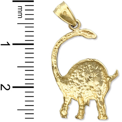 585 Gold Brontosaurus-Charm