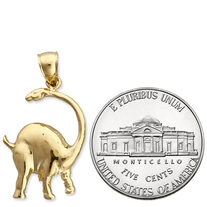 585 Gold Brontosaurus-Charm
