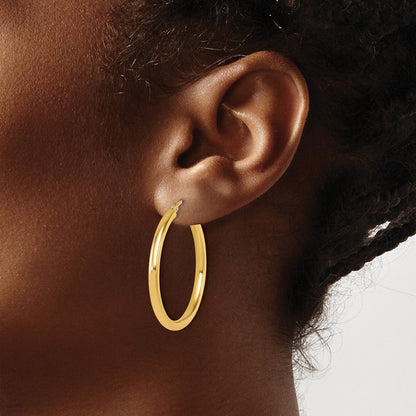14K Gelbgold Poliert Creolen