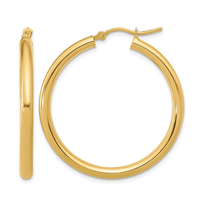 14K Gelbgold Poliert Creolen