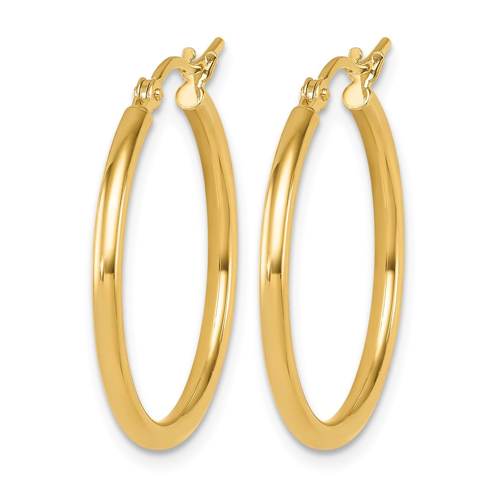14K Gelbgold 14K 2x25mm Poliert Creolen