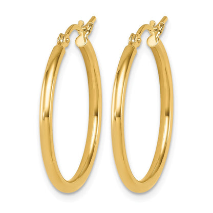 14K Gelbgold 14K 2x25mm Poliert Creolen