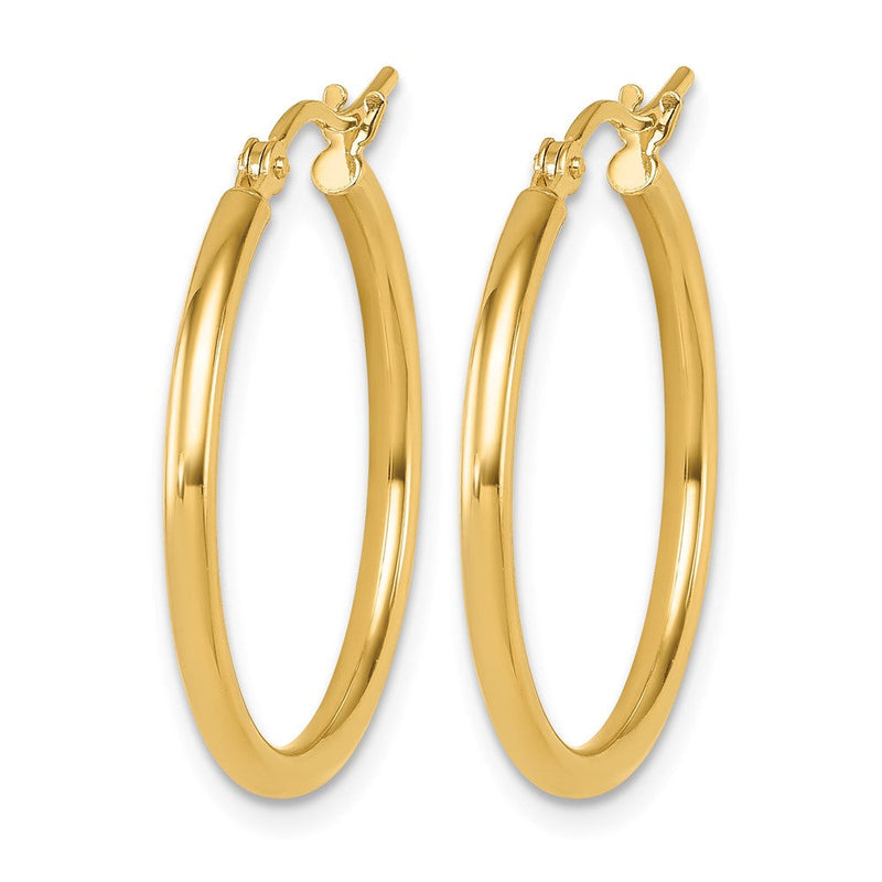 14K Gelbgold 14K 2x25mm Poliert Creolen