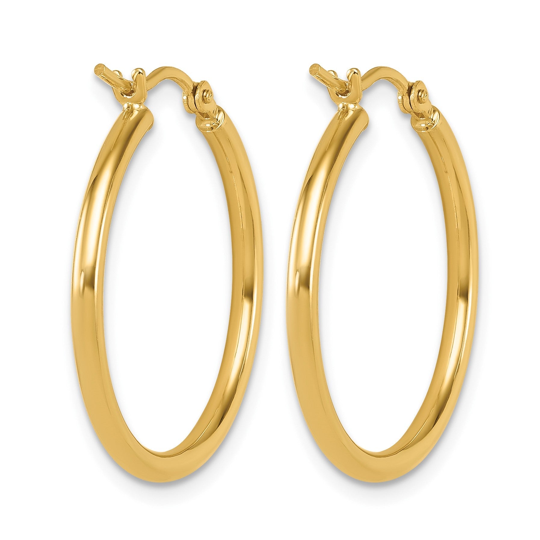 14K Gelbgold 14K 2x25mm Poliert Creolen