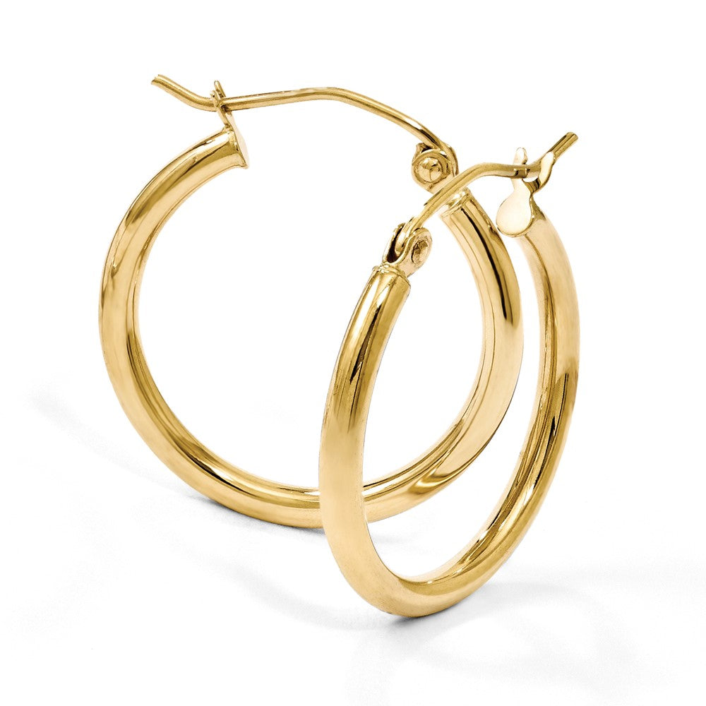 14K Gelbgold 14K 2x25mm Poliert Creolen