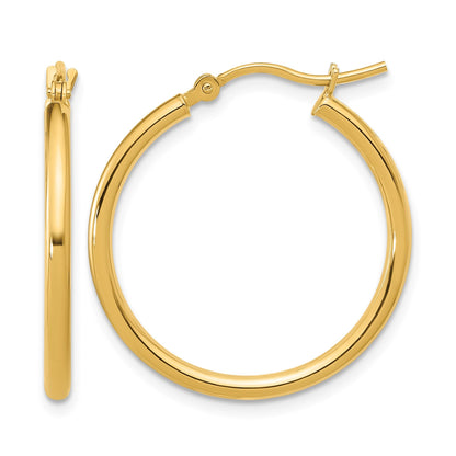 14K Gelbgold 14K 2x25mm Poliert Creolen