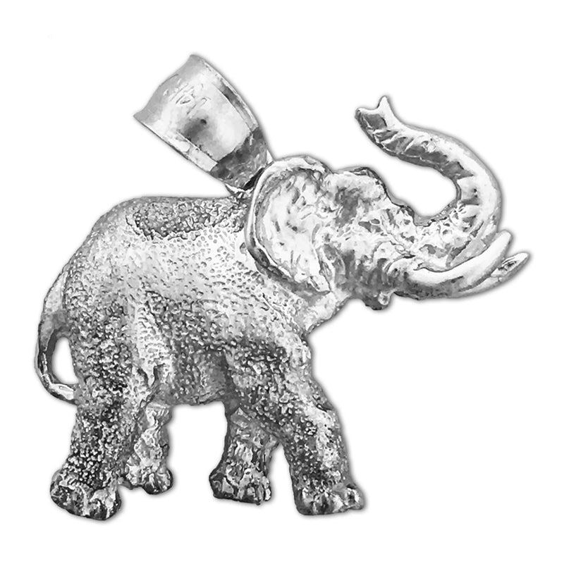 14K Gold Anhänger Elefant mit Stoßzähnen