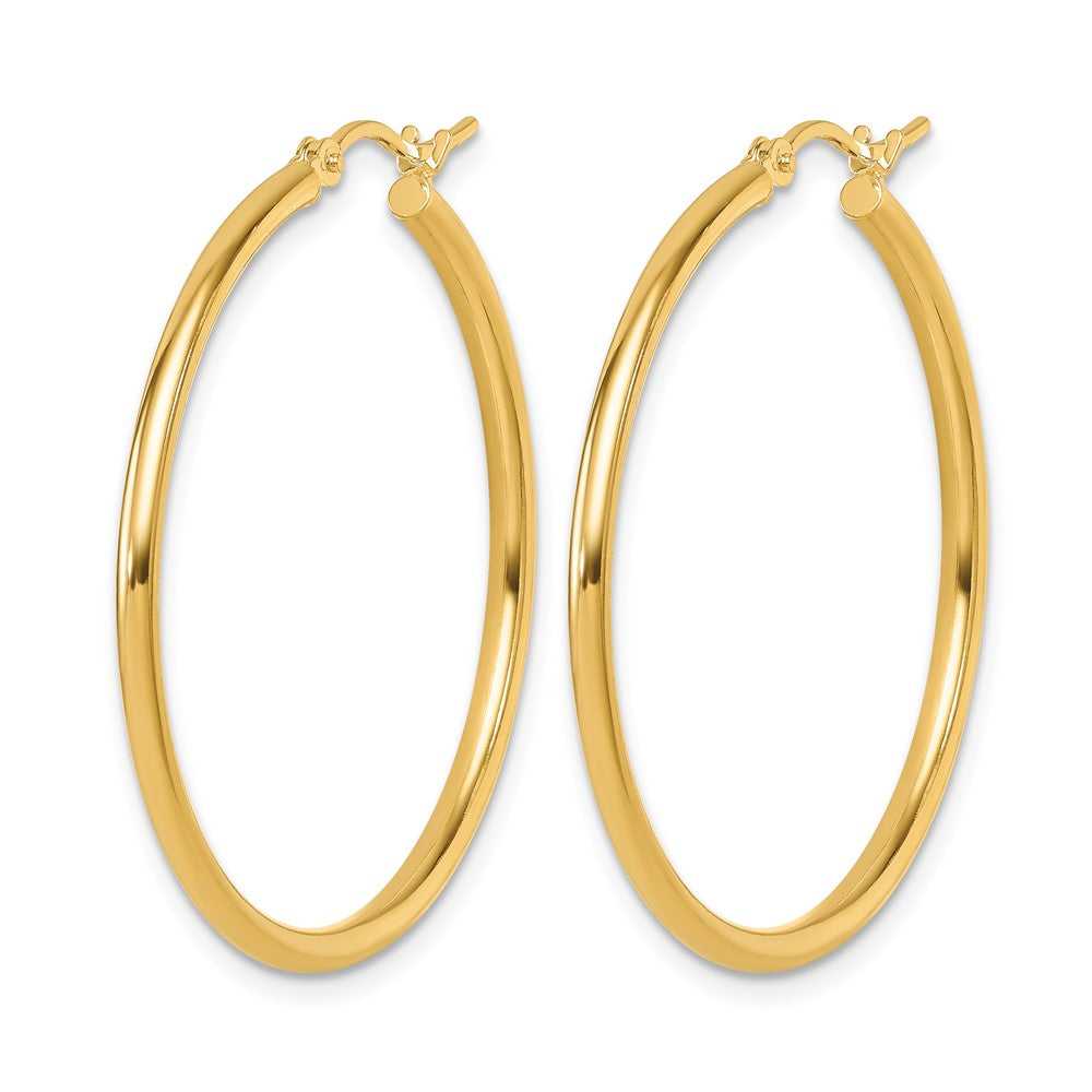 14K Gelbgold Poliert 2x35mm Creolen