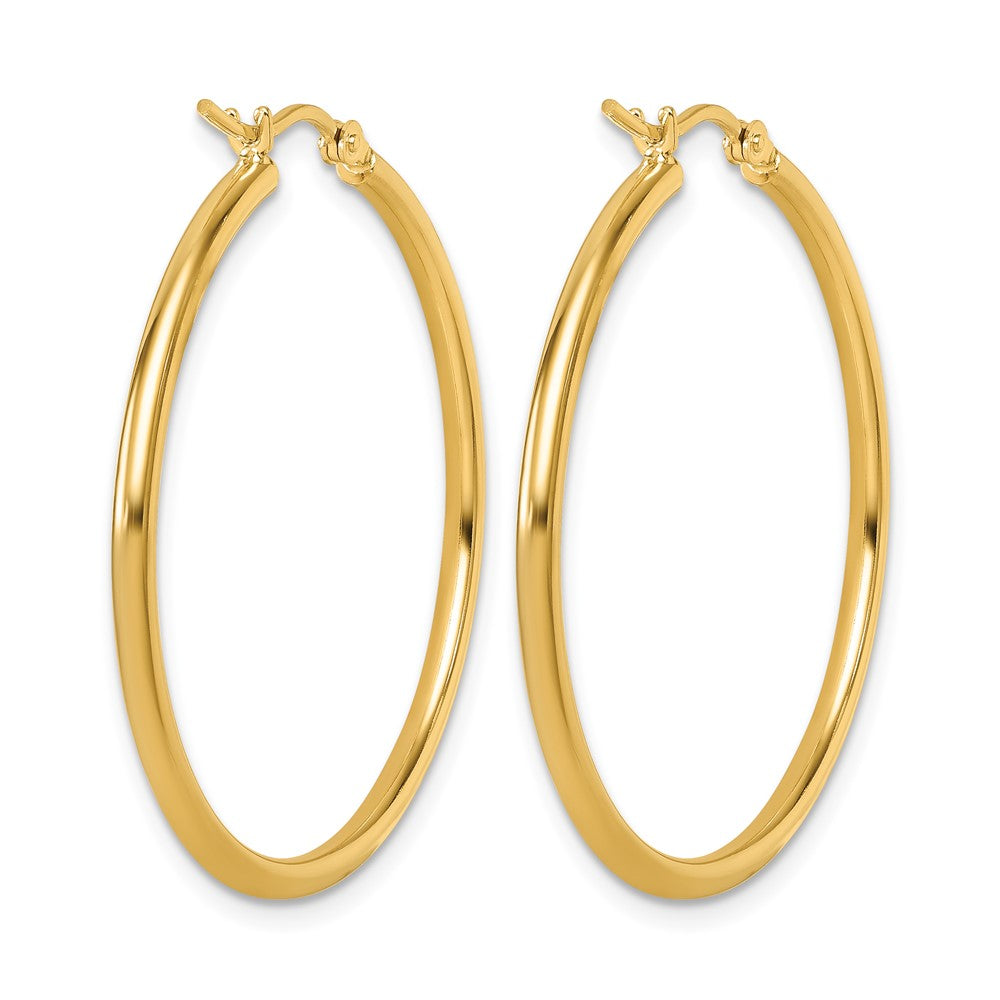 14K Gelbgold Poliert 2x35mm Creolen