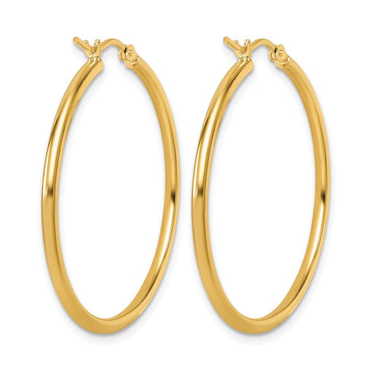 14K Gelbgold Poliert 2x35mm Creolen