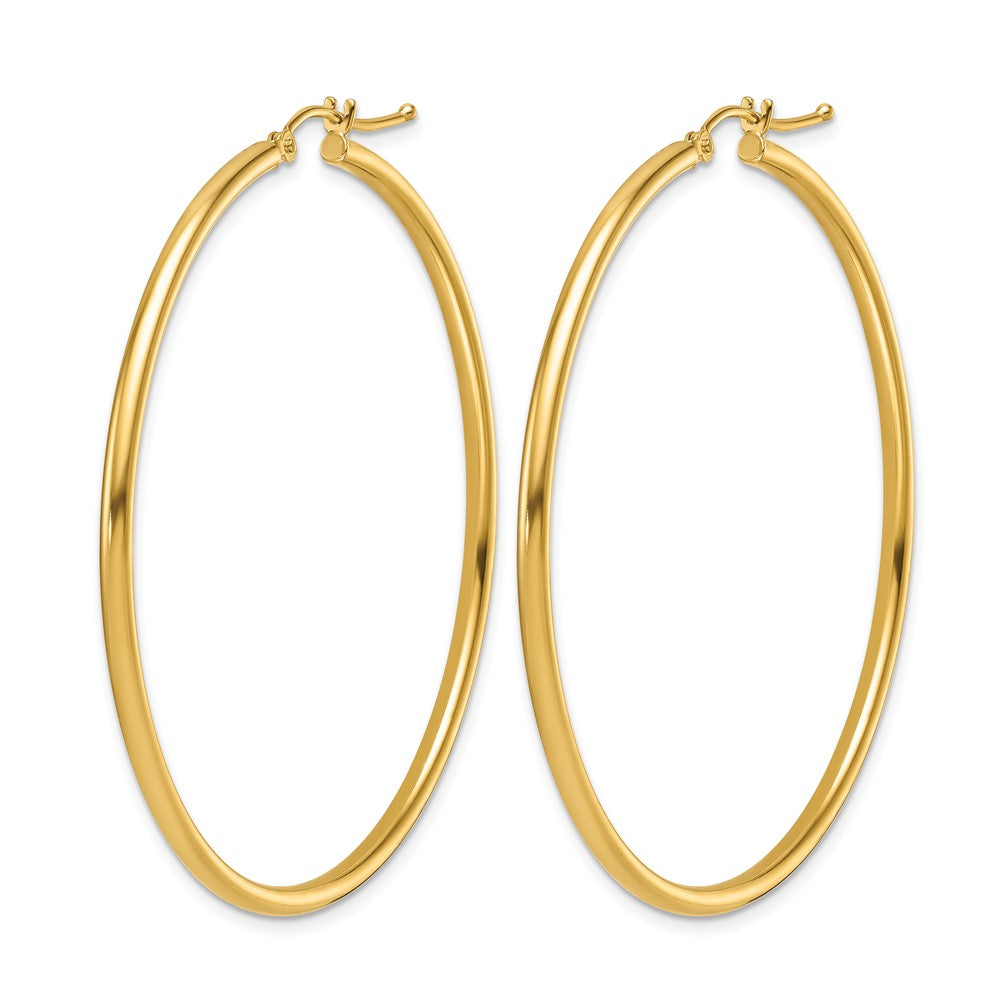 14K Gelbgold Poliert 2mm Creolen