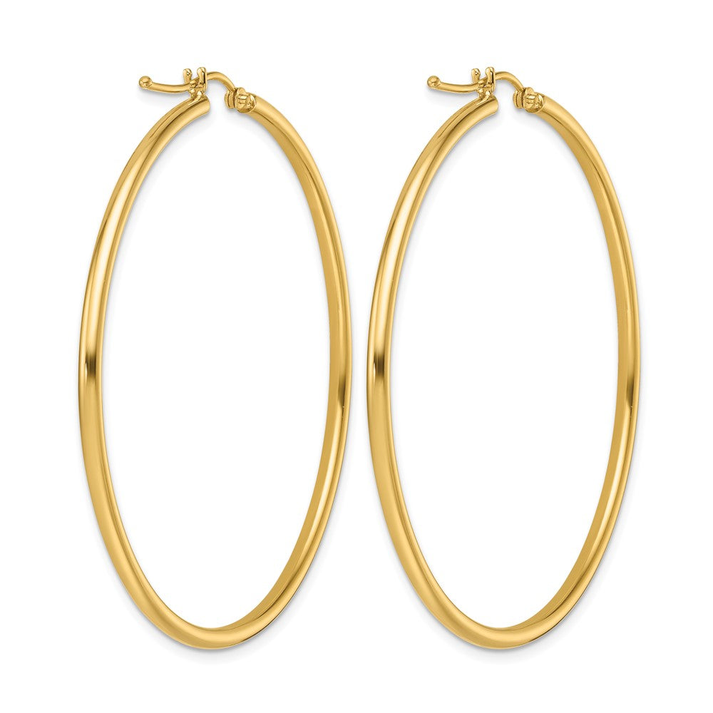 14K Gelbgold Poliert 2mm Creolen