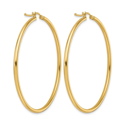 14K Gelbgold Poliert 2mm Creolen