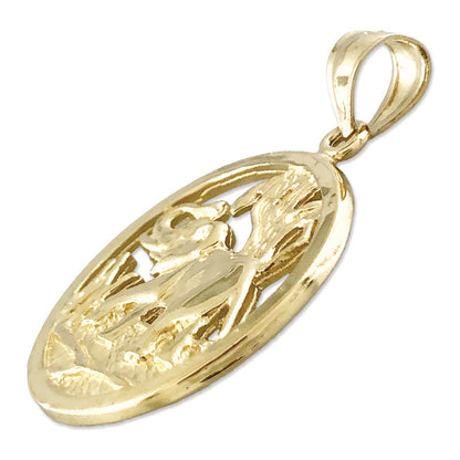 585 Gold Anhänger „Umkreister Elefant