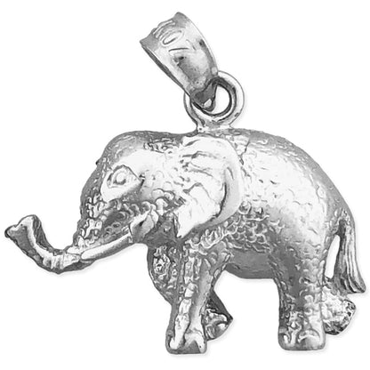 14K Gold Charm Elefant mit langem Rüssel