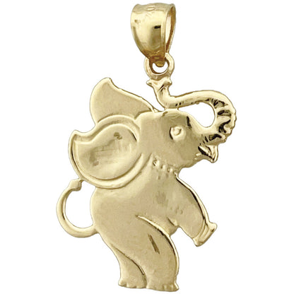 14K Gold Silhouette-Elefant-Anhänger, 23 mm