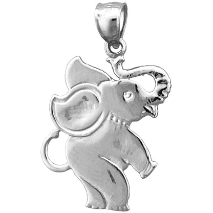 14K Gold Silhouette-Elefant-Anhänger, 23 mm