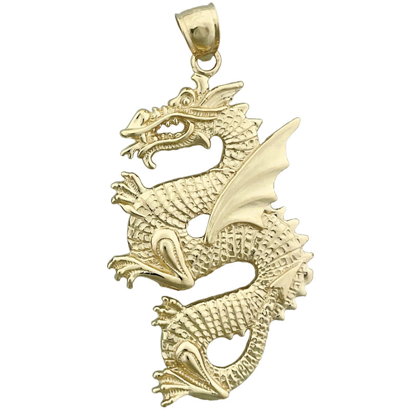 14K Gold Serpentine-Drachen-Anhänger