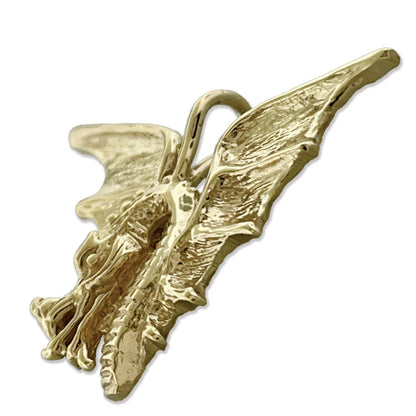 14K Gold Gleitanhänger Geflügelter Drache