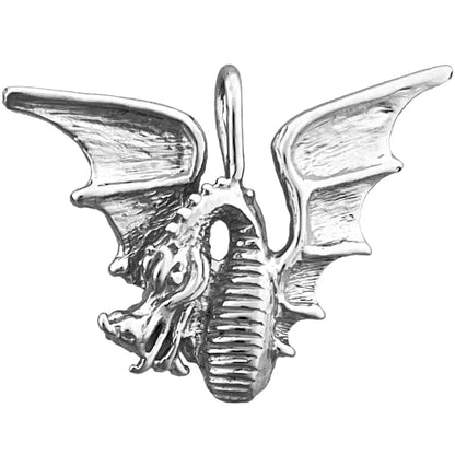 14K Gold Gleitanhänger Geflügelter Drache